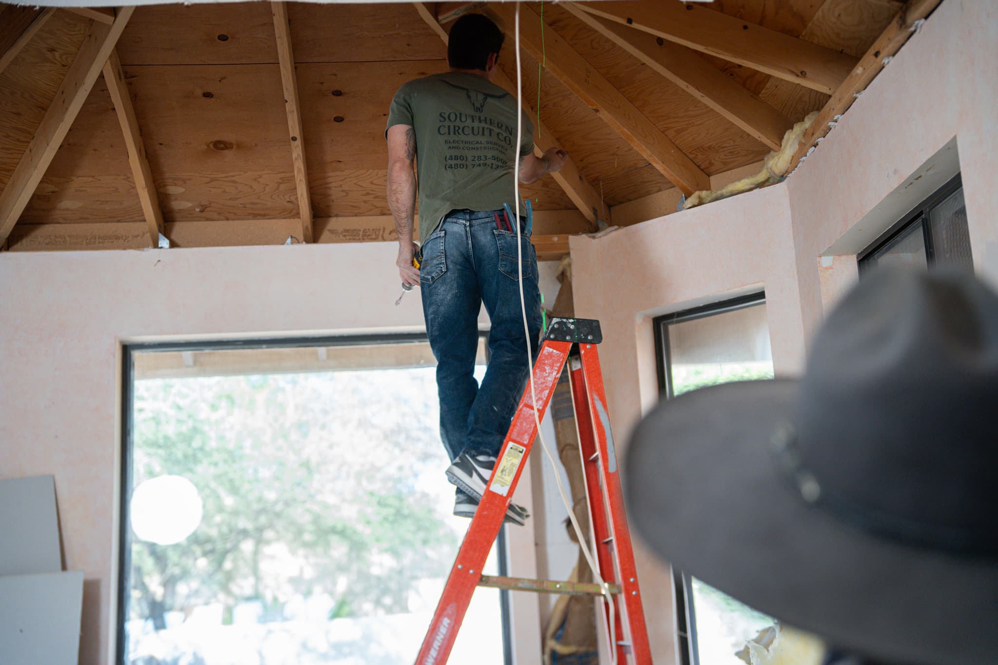 Southern Circuit Co. electrician handling an urgent panel repair